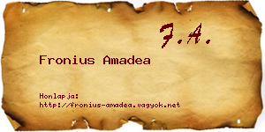 Fronius Amadea névjegykártya