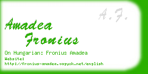 amadea fronius business card
